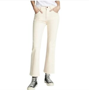 VGUC Khaite Vivian Bootcut Flare Jeans Color Cream Denim Ivory Womens Size 28